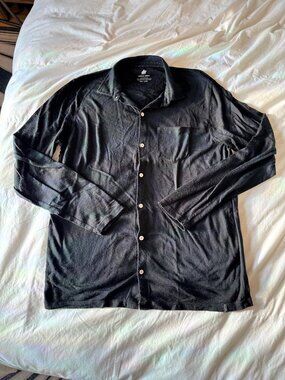 WOOLLY CLOTHING CO Mens 100% Merino Wool Long Sleeve Button Down Shirt Size L